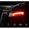Rockbros LKWD-R1 zadní světlo na kolo s laserem a dálkovým ovládáním + kabel micro USB - USB-A - černý