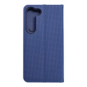 Pouzdro LUNA BOOK CARBON pro S23 - carbon blue