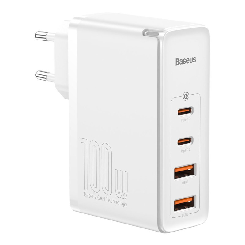 Rychlonabíječka Baseus GaN2 Pro 100W USB / USB Type C Quick Charge 4+ Power Delivery bílá (CCGAN2P-L02)