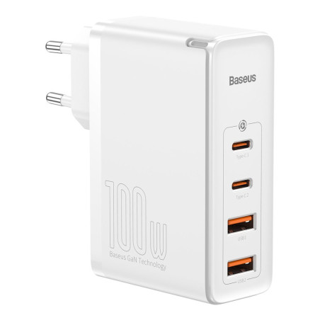 Rychlonabíječka Baseus GaN2 Pro 100W USB / USB Type C Quick Charge 4+ Power Delivery bílá (CCGAN2P-L02)