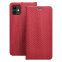 Kryt LUNA BOOK CARBON iPhone 11 - carbon red
