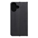 Kryt LUNA Book CARBON iPhone 16 – carbon black
