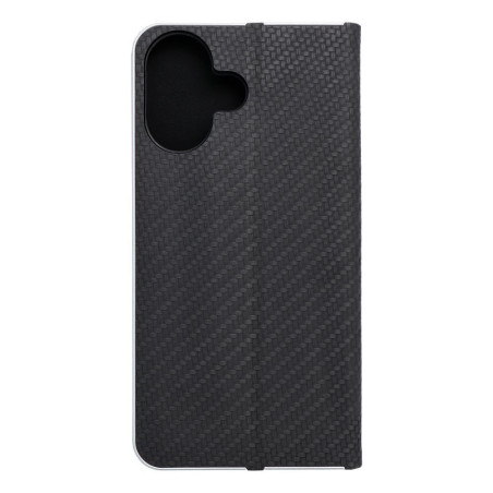 Kryt LUNA Book CARBON iPhone 16 – carbon black