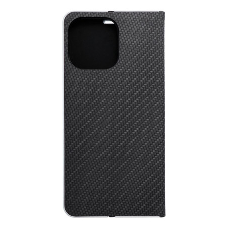 Flip pouzdro LUNA BOOK CARBON iPhone 16 Pro Max carbon black