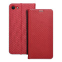 LUNA BOOK CARBON kryt pro iPhone 7/8/SE 2020/2022 – carbon red