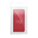 Pouzdro LUNA BOOK CARBON pro Samsung A40 - carbon red