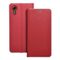 Flip pouzdro LUNA BOOK CARBON pro Samsung Xcover 7 – carbon red