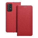 Kryt LUNA BOOK CARBON pro Samsung A52 / A52s - carbon red