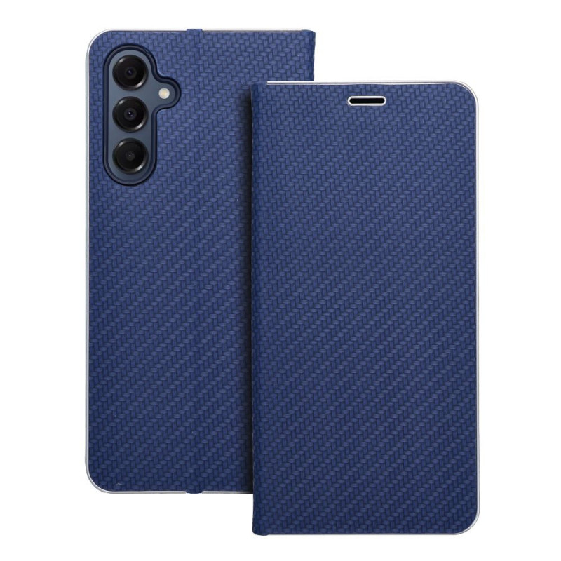 Pouzdro LUNA Book Carbon pro Samsung A16 5G - carbon blue