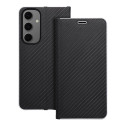 Flipové pouzdro LUNA Book Carbon pro S24 FE – carbon black