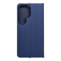 Flip pouzdro LUNA BOOK CARBON pro Samsung S25 Ultra - carbon blue