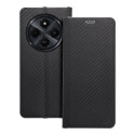 Pouzdro LUNA BOOK CARBON pro Xiaomi Redmi 14C carbon black