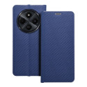 LUNA BOOK CARBON flip pouzdro pro Redmi 14C - carbon blue