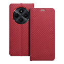Flip pouzdro LUNA BOOK CARBON pro Xiaomi Redmi 14C - červená