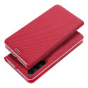 Pouzdro LUNA BOOK CARBON Samsung A36 5G - carbon red