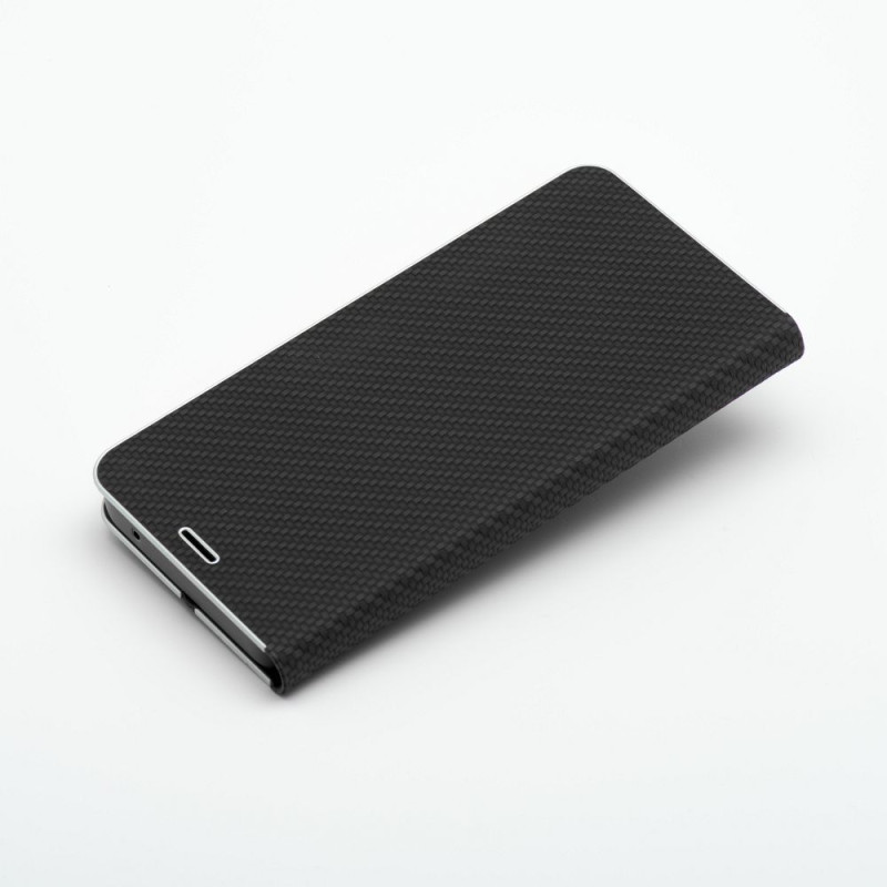 Pouzdro LUNA BOOK CARBON pro Xiaomi 14T - carbon black