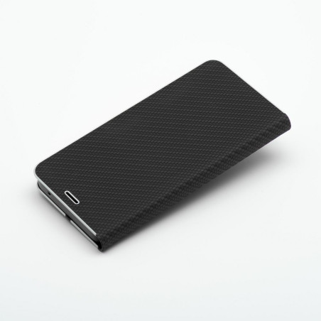 Pouzdro LUNA BOOK CARBON pro Xiaomi 14T - carbon black