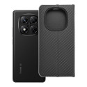 Pouzdro flip LUNA BOOK CARBON pro Redmi Note 14 Pro - carbon black