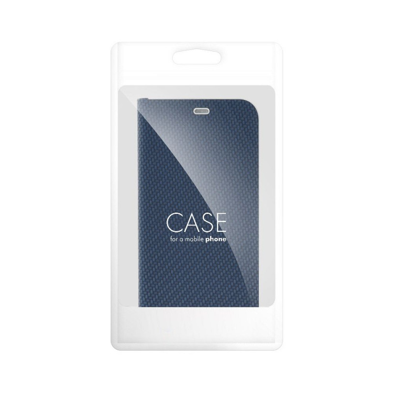 Flip case LUNA BOOK CARBON pro Xiaomi Redmi NOTE 14 PRO / 14 PRO PLUS 5G - carbon blue