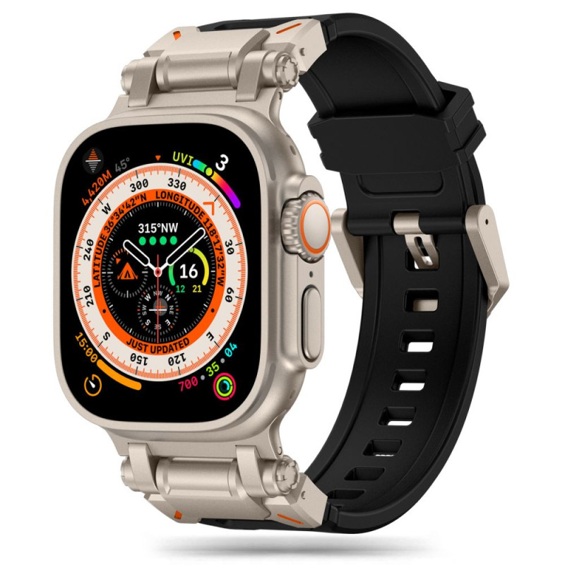 Řemínek Tech-Protect Delta Pro pro Apple Watch 8 / 9 / 10 / 11 / SE / Ultra (44 / 45 / 46 / 49 mm) – Černá / Titanium