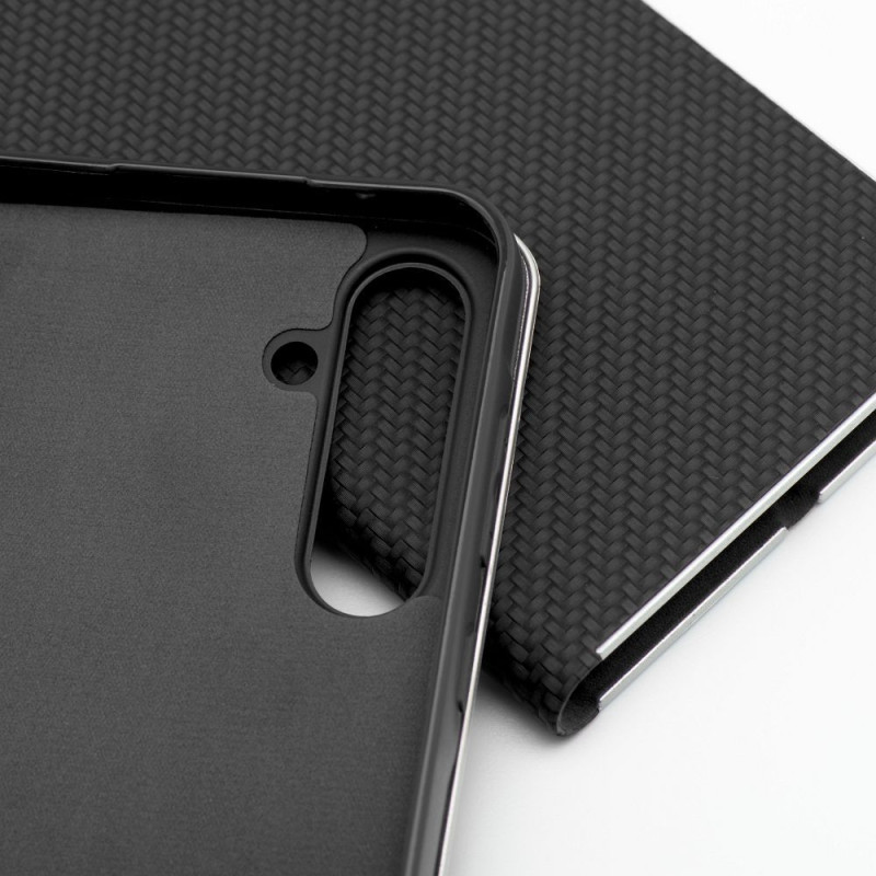 Pouzdro LUNA BOOK CARBON pro Xiaomi Redmi NOTE 14 4G - carbon black