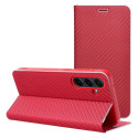 Kryt LUNA BOOK CARBON Redmi NOTE 14 PRO - carbon red
