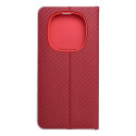 Kryt LUNA BOOK CARBON Redmi NOTE 14 PRO - carbon red