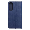 LUNA BOOK CARBON flip pouzdro pro Samsung S25 EDGE - carbon blue