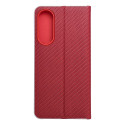 Kryt LUNA BOOK CARBON pro Samsung S25 EDGE - carbon red