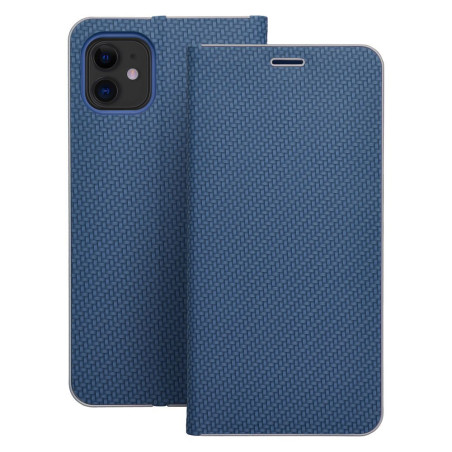 Kryt LUNA Book CARBON pro iPhone 17 – Carbon blue