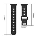 Řemínek Tech-Protect IconBand Line pro Apple Watch 8 / 9 / 10 / 11 / SE / Ultra (44 / 45 / 46 / 49 mm) – černý/černý
