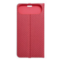 Flipové pouzdro iPhone 17 Luna Book Carbon - červená