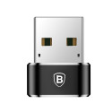 BASEUS CAAOTG-01 Redukce OTG USB-A na USB-C až 5A, hliníková, černá