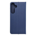 Kryt LUNA BOOK CARBON pro Samsung S25 FE - carbon blue