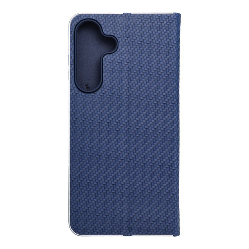 Kryt LUNA BOOK CARBON pro Samsung S25 FE - carbon blue