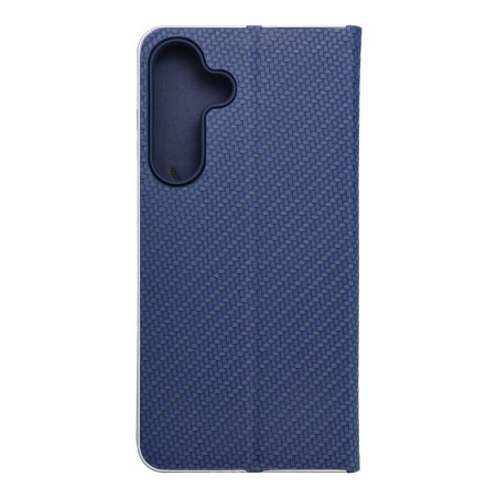 Kryt LUNA BOOK CARBON pro Samsung S25 FE - carbon blue