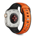 Řemínek Tech-Protect IconBand Line pro Apple Watch 8 / 9 / 10 / 11 / SE / Ultra (44 / 45 / 46 / 49 mm) – černý/oranžový