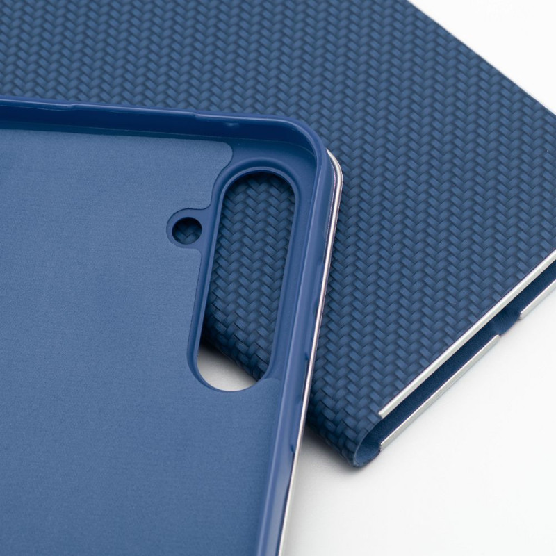 Pouzdro / flip case LUNA Book Carbon pro Xiaomi Redmi 15 4G / 5G - carbon blue