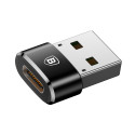 BASEUS CAAOTG-01 Redukce OTG USB-A na USB-C až 5A, hliníková, černá