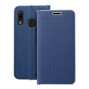 Pouzdro (flip) LUNA Book CARBON pro Samsung A20e - carbon blue
