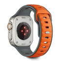 Řemínek Tech-Protect IconBand Line pro Apple Watch 8 / 9 / 10 / 11 / SE / Ultra (44 / 45 / 46 / 49 mm) – šedý/oranžový