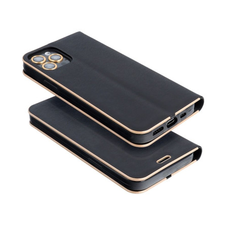 Pouzdro LUNA Book Gold Redmi NOTE 10/10S - černé