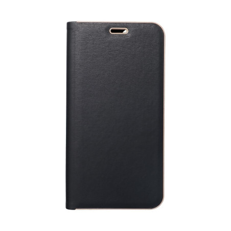 Kryt LUNA Book Gold pro Samsung S23 FE – zlato-černý
