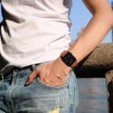 Řemínek Tech-Protect LeatherFit pro Apple Watch 8 / 9 / 10 / 11 / SE / Ultra (44 / 45 / 46 / 49 mm) – hnědý