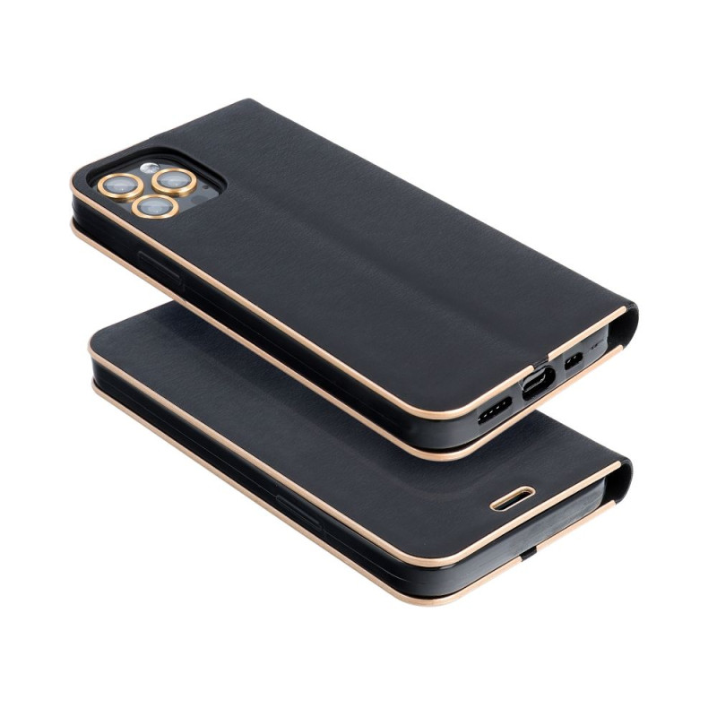 Kryt LUNA Book Gold pro Samsung A36 5G - zlato-černý