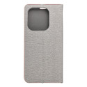 Pouzdro LUNA BOOK pro Xiaomi Redmi NOTE 14 4G - stříbrná