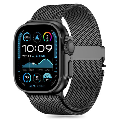 Řemínek Tech-Protect Milano pro Apple Watch 8 / 9 / 10 / 11 / SE / Ultra (44 / 45 / 46 / 49 mm) – černý