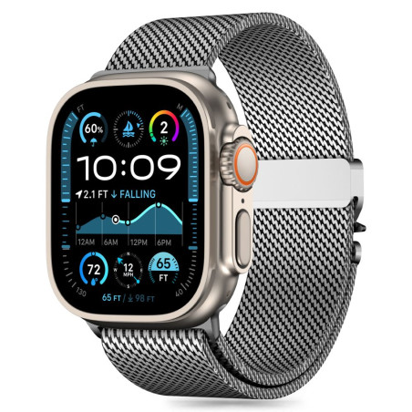 Řemínek Tech-Protect Milano pro Apple Watch 8 / 9 / 10 / 11 / SE / Ultra (44 / 45 / 46 / 49 mm) – stříbrný