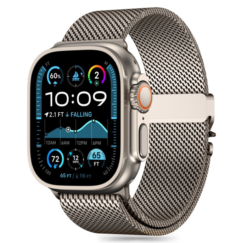 Řemínek Tech-Protect Milano pro Apple Watch 8 / 9 / 10 / 11 / SE / Ultra (44 / 45 / 46 / 49 mm) – titanový