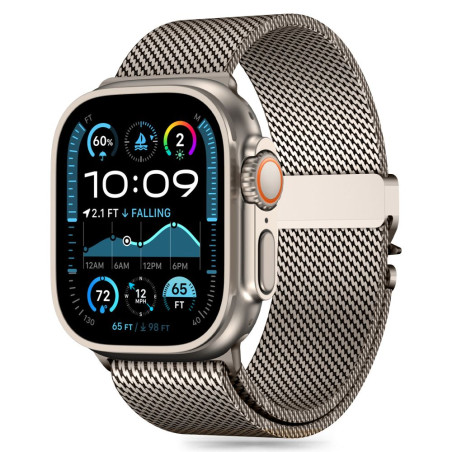 Řemínek Tech-Protect Milano pro Apple Watch 8 / 9 / 10 / 11 / SE / Ultra (44 / 45 / 46 / 49 mm) – titanový